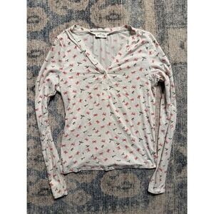 Dairy Boy Holly and Bow Henley Top Size Large Excellent Condition Worn Once